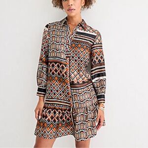 NWT 52seven Womens Long Sleeve Geometric Shift Dress